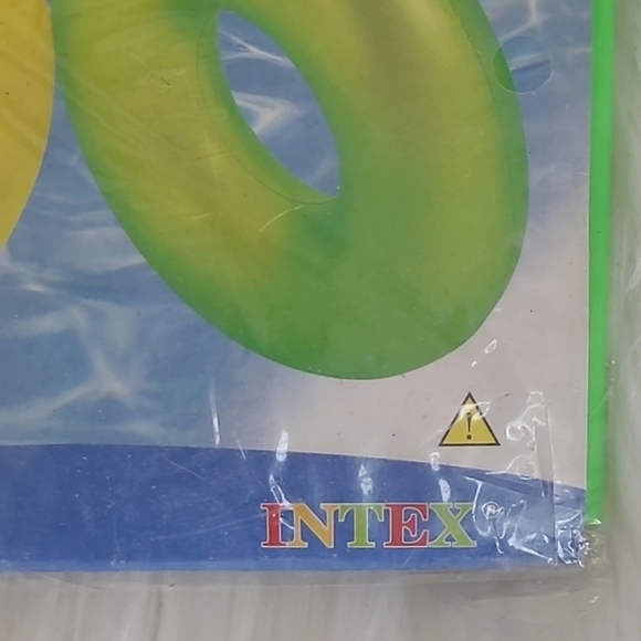🆕️ NEW 2001 Y2K Intex Neon Green Frost Vinyl Inner Tube Swimming Pool Ring 36" - Picture 3 of 12